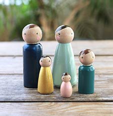 Peg Dolls (Cake Toppers, Figurines, or Ornaments)
