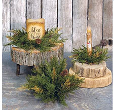 Primitive Christmas Wreaths & Candle Rings