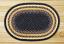  Light/Dark Blue and Mustard Oval Jute Rug, by Capitol Earth Rugs