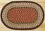 Burgundy / Mustard Oval Jute Rug, by Capitol Earth Rugs.
