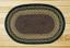 Brown, Black, and Charcoal Oval Jute Rug, by Earth Rugs