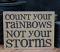 Rainbows Standing Box Sign, by The Hearthside Collection.