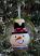 Green Snowman Festive Holiday Glass Ornament, by Carson Home Accents