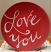 Love You Hand-painted Plate, by Our Backyard Studios in Mill Creek, WA