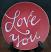 Love You Hand-painted Plate, by Our Backyard Studios in Mill Creek, WA