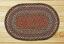 20 x 30 inch Burgundy, Blue, and Grey Oval Jute Rug, by Capitol Earth Rugs
