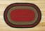 Burgundy, Olive, and Charcoal Oval Jute Rug, by Capitol Earth Rugs.