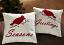 Season's Greetings Cardinal Pillows, by Nancy's Nook.