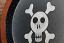 Skull and Crossbones Hand-painted Wooden Skillet, by Our Backyard Studios in Mill Creek, WA. 