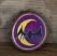 Bat and Crescent Moon Hand-painted Wood Slice Ornament, by Our Backyard Studios in Mill Creek, WA