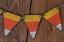 Candy Corn Hand-painted Wooden Mini Pennant Garland, by Our Backyard Studios in Mill Creek, WA