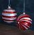 Red and White Glitter Swirl Ornament, by Raz Imports
