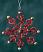 Red Tinsel Snowflake Ornament, by Ragon House Collection
