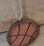 Basketball Hand-painted Wood Slice Ornament, by Our Backyard Studio in Mill Creek, WA