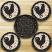 Rooster Silhouette Braided Coaster Set, by Capitol Earth Rugs