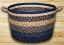 Light Blue, Dark Blue, & Mustard Utility Basket, by Capitol Earth Rugs
