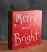 Merry & Bright Hand-Lettered Wooden Sign, by Our Backyard Studio in Mill Creek, WA