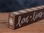 Love Lives Here Box Sign, by Primitives by Kathy.