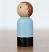 Light Blue Boy Peg Doll, made by Our Backyard Studio in Mill Creek, WA