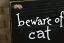 Beware of Cat Wood Sign, by Our Backyard Studio in Mill Creek, WA