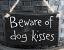 Beware of Dog Kisses Sign, by Our Backyard Studio of Mill Creek, WA