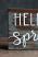 Welcome Spring Hand Lettered Wood Sign, hand painted in the USA