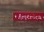 Red America Mini Stick Shelf Sitter, hand painted in Washington State