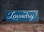 Retro Laundry Hand Lettered Wood Sign, painted in the USA