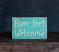Bare Feet Welcome Wooden Sign, hand painted in the USA