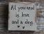Love and a Dog Shelf Sitter Sign