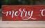 Red Merry Christmas Wood Sign