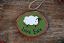 Love Ewe Sheep Wood Slice Ornament (Personalized)