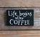 Life Begins After Coffee Wood Sign