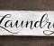 Laundry Distressed Wood Sign