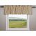 Brighten the look of any room with this grain sack striped valance in beige and cream.