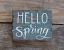 Hello Spring Hand Lettered Wood Sign