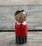 Red and Black Peg Doll Lady