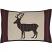 The Wyatt Deer Applique Throw Pillow is proudly displays rustic roots with its textured khaki chambray base with a centered espresso and white windowpane appliqued deer.