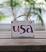 White USA Sign Ornament