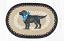 Features hand stenciled artwork designed by Susan Burd, of a sweet black labrador dog, wearing a blue hankerchief dotted with stars.
