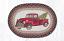 Features stenciled artwork the popular vintage red pickup truck, complete with tree in the back and wreath on the front!