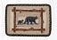 Features hand stenciled artwork by Jan Harless, of a black bear mama and her baby, and wooden branch border.