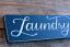 Retro Laundry Hand Lettered Wood Sign 