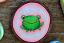 Frog on Pink Wood Slice Ornament
