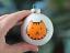 Orange Cat Head Personalized Glass Ornament