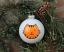 Orange Cat Head Personalized Glass Ornament