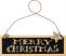 Black Christmas Tin Sign Ornament