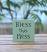 Bless This Mess Shelf Sitter Sign - Beach Glass Blue