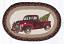 MSP-530 Christmas Truck Printed Braided Oval Tablemat