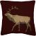 Beckham Elk Hooked Throw Pillow